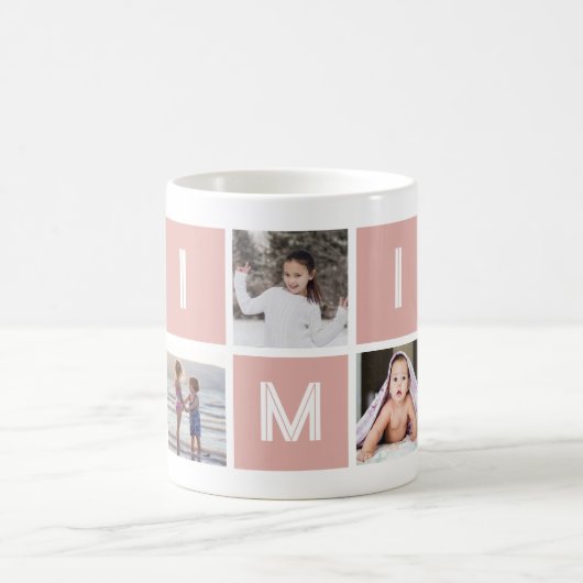 Mug Grand-mère rose 5 Photo Collage Mimi (Centre)