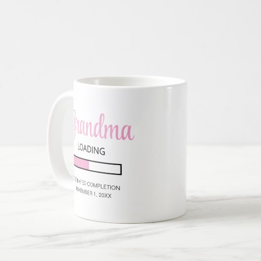 Mug Grand-mère rose Chargement de Faire-part de grosse (Devant gauche)