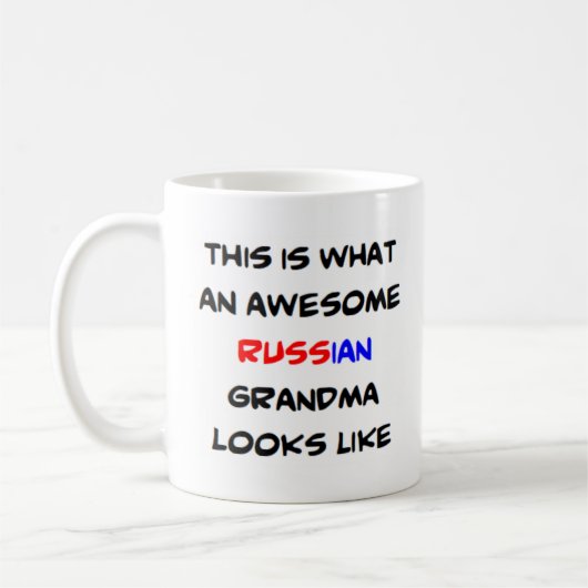 Mug grand-mère russe, génial (Gauche)
