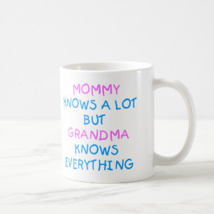 Mug Grand-mère sait tout   Cadeau de la Fête des Mè