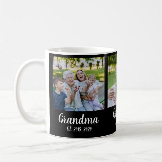 Mug Grand-mère Script Black 3 Photo établi (Gauche)