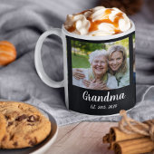 Mug Grand-mère Script Black 3 Photo établi