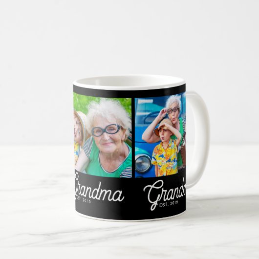 Mug Grand-mère Script Black 3 Photo Isolé (Devant droit)