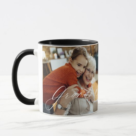 Mug Grand-mère Script Coeur Grateful Chaque instant Ph (Gauche)