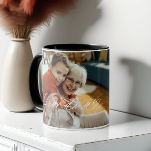Mug Grand-mère Script Coeur Grateful Chaque instant Ph