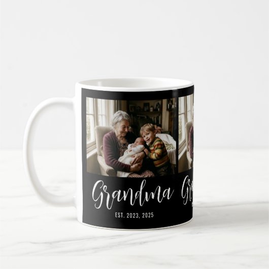 Mug Grand-mère Script Noir 3 Photo (Gauche)