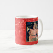 Mug Grand-mère Surnom Monogram Coral Bokeh Photo (Devant droit)