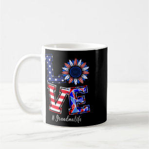 Mug Grand-mère Vie 4 juillet Amour Tournesol Américain
