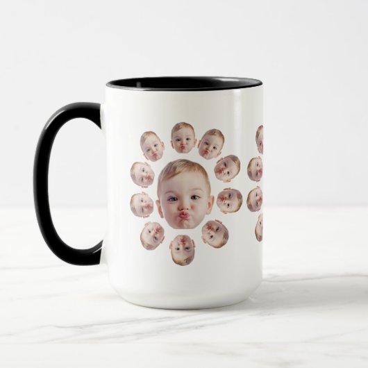 Mug Grand-mère Visage bébé moderne Anniversaire Grand- (Gauche)