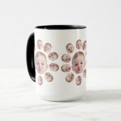 Mug Grand-mère Visage bébé moderne Anniversaire Grand- (Devant gauche)