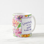 Mug Grand-mères Filles Fleurs Jaune Violet (Devant droit)