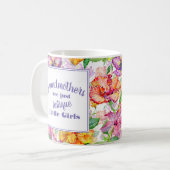 Mug Grand-mères Filles Fleurs Jaune Violet (Devant gauche)