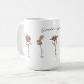 Mug Grand-mère's Flower Garden 5 petits Nom Floral (Devant gauche)