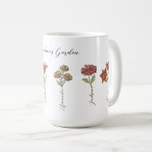 Mug Grand-mère's Flower Garden 6 petits Nom Floral (Devant droit)
