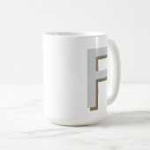 Mug Grand monogramme gras initial (Devant droit)