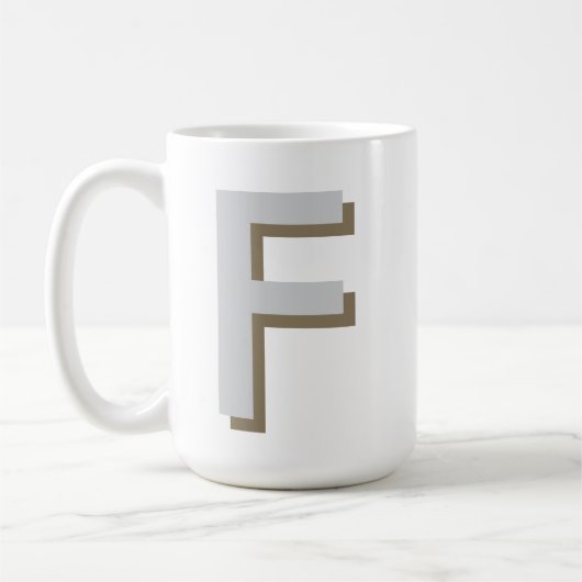 Mug Grand monogramme gras initial (Gauche)