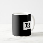 Mug Grand Monogramme noir en gras, noir (Devant droit)