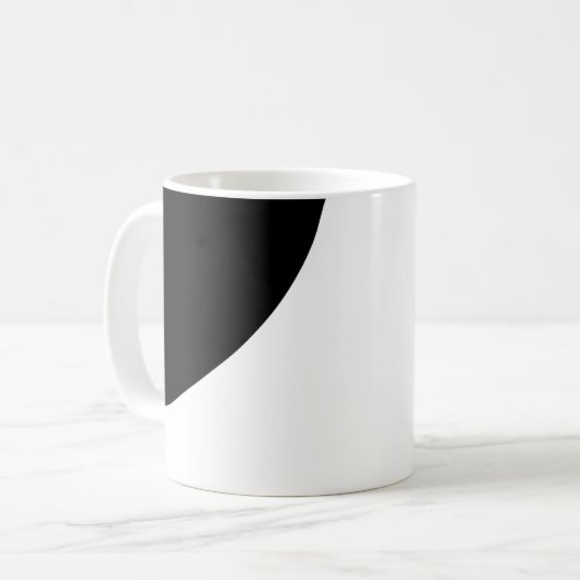 Mug Grand monogramme noir et blanc (Devant gauche)