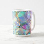 Mug Grand Monogramme ou Nom sur Opale (Devant droit)