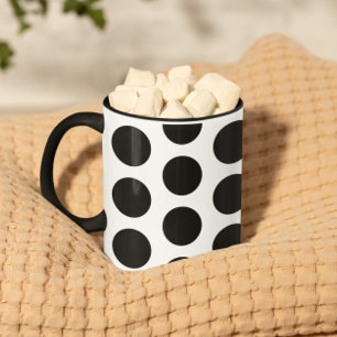 Mug Grand Motif Pois noir