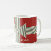 Mug Grand Nœud de Ruban Rayé Rouge (Devant droit)