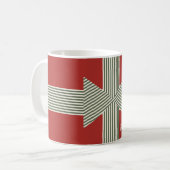 Mug Grand Nœud de Ruban Rayé Rouge (Devant gauche)