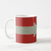 Mug Grand Nœud de Ruban Rayé Rouge (Gauche)