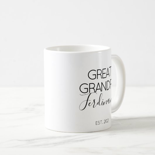 Mug Grand nom grand-père Grossesse Faire-part cadeau (Devant droit)