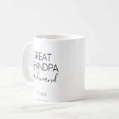 Mug Grand nom grand-père Grossesse Faire-part cadeau (Devant gauche)