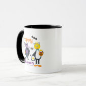 Mug Grand oiseau et nombre | Joyeux Halloween (Devant gauche)