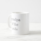 Mug Grand-papa gris des textes de jeune mariée (Devant gauche)