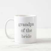Mug Grand-papa gris des textes de jeune mariée (Gauche)