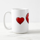 Mug Grand-papa Mug/#1 avec des coeurs (Gauche)