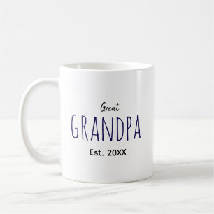 Mug Grand Papy Est. 20XX Grande idée cadeau grand-père