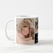 Mug Grand-parents Day Grand-père Noir 3 Photo Collage (Gauche)