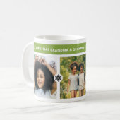 Mug Grand-parents de Noël moderne 3 Photos (Devant gauche)