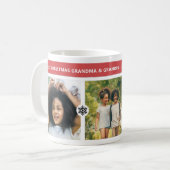 Mug Grand-parents de Noël moderne 3 Photos (Devant gauche)