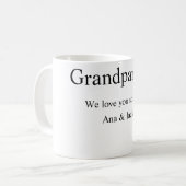 Mug Grand-parents nous vous aimons ajouter nom simple  (Devant gauche)
