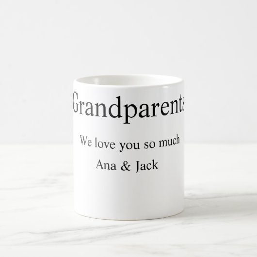 Mug Grand-parents nous vous aimons ajouter nom simple  (Centre)