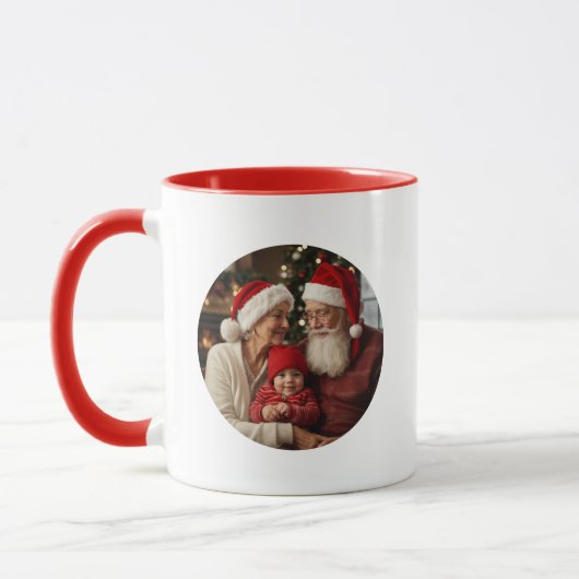 Mug Grand-parents Petit-enfant Message photo Café (Gauche)