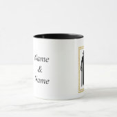 Mug Grand-parents Silhouette Noms Musique (Centre)