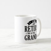 Mug Grand-père à temps plein retraité (Devant droit)
