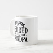Mug Grand-père à temps plein retraité (Devant gauche)
