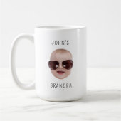 Mug Grand-père Anniversaire, Bébé Visage Dady Cadeau,  (Gauche)