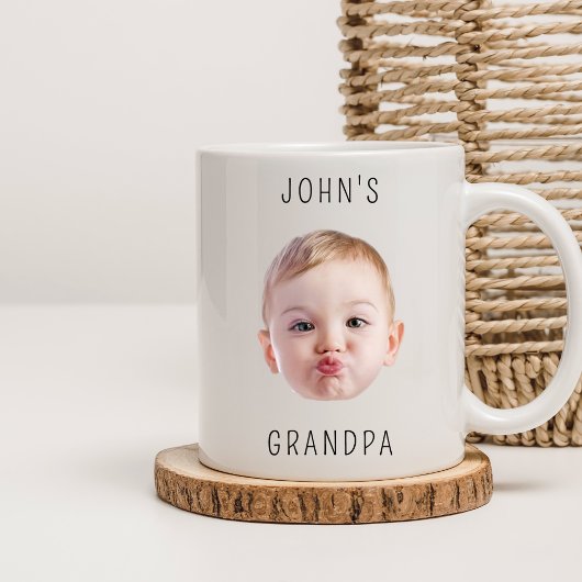 Mug Grand-père Anniversaire, Bébé Visage Dady Cadeau, 