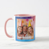 Mug Grand-père Anniversaire Photo Message Ballons Mode (Gauche)
