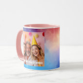 Mug Grand-père Anniversaire Photo Message Ballons Mode (Devant gauche)