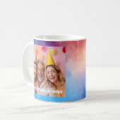 Mug Grand-père Anniversaire Photo Message Ballons Mode (Devant gauche)