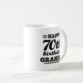 Mug grand-père de 70e anniversaire heureux (Devant droit)
