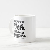 Mug grand-père de 70e anniversaire heureux (Devant gauche)